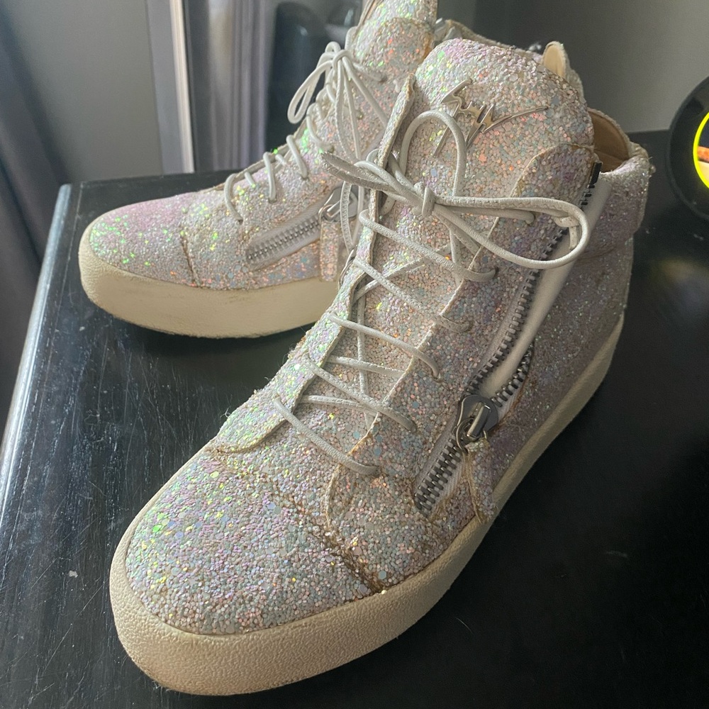 GUISEPPE ZANOTTI white ice sneakers KRISS size 38 Gitter